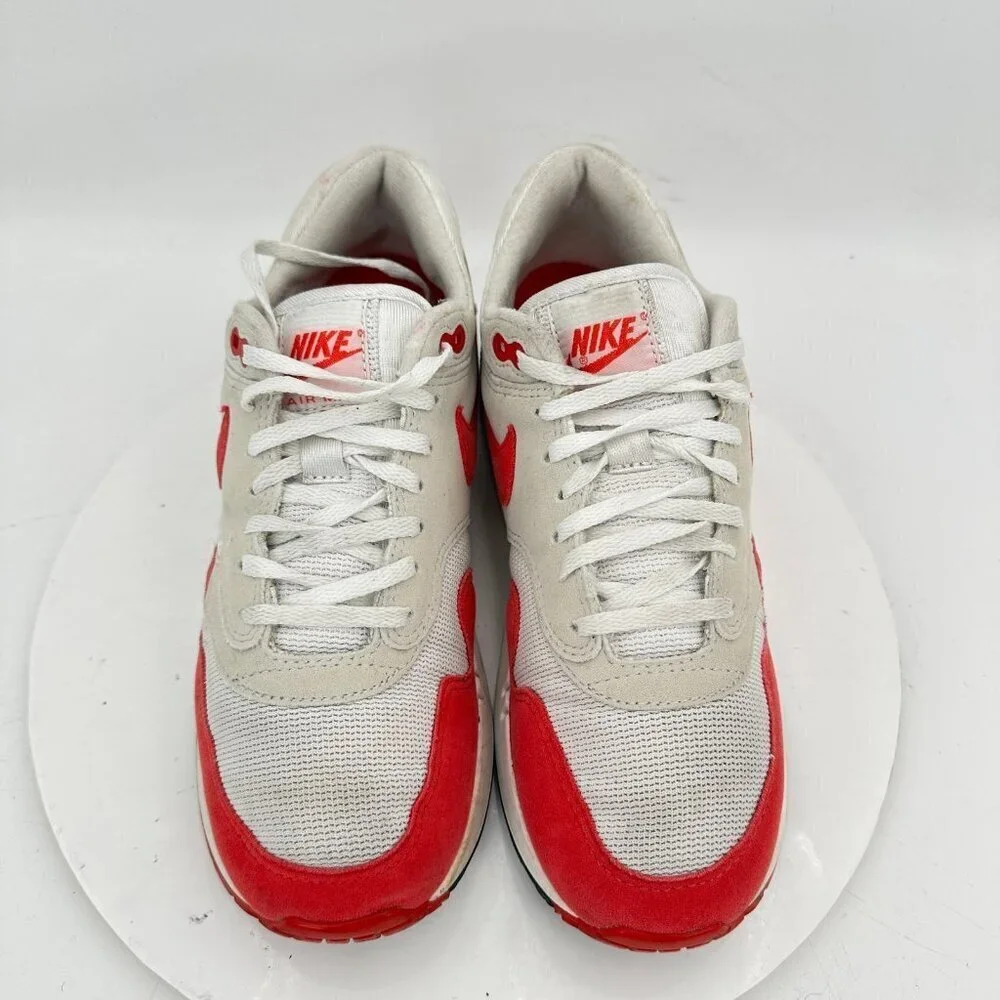 Nike Air Max Anniversary Men Size 8.5 DQ3989 100 Red White Suede Training Shoes